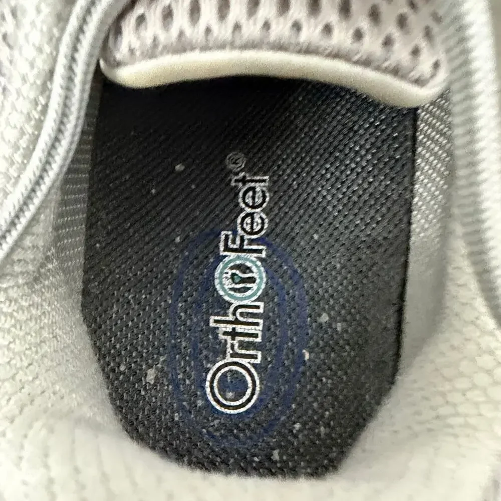 Orthofeet Edgewater Stretch Athletic Shoes Men's Size 9.5 2E Gray Orthopedic